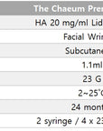 The Cheaum Premium filler No.4 - 20mg/ml (from US$ 48/ea)